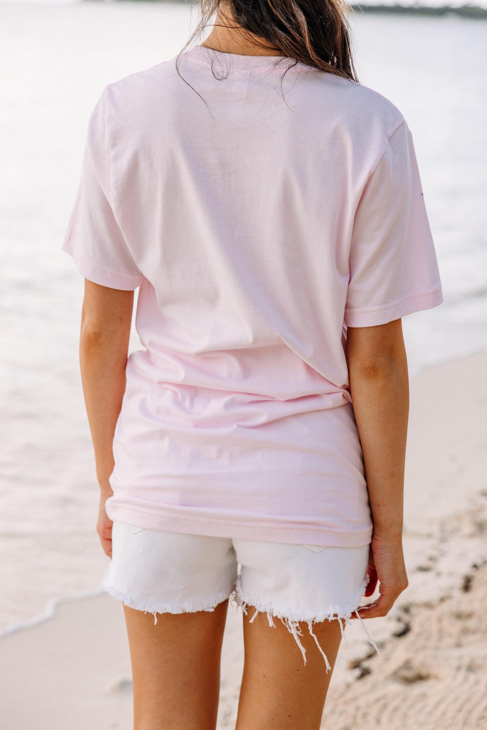 USA Leopard Pink Graphic Tee Female Product Image