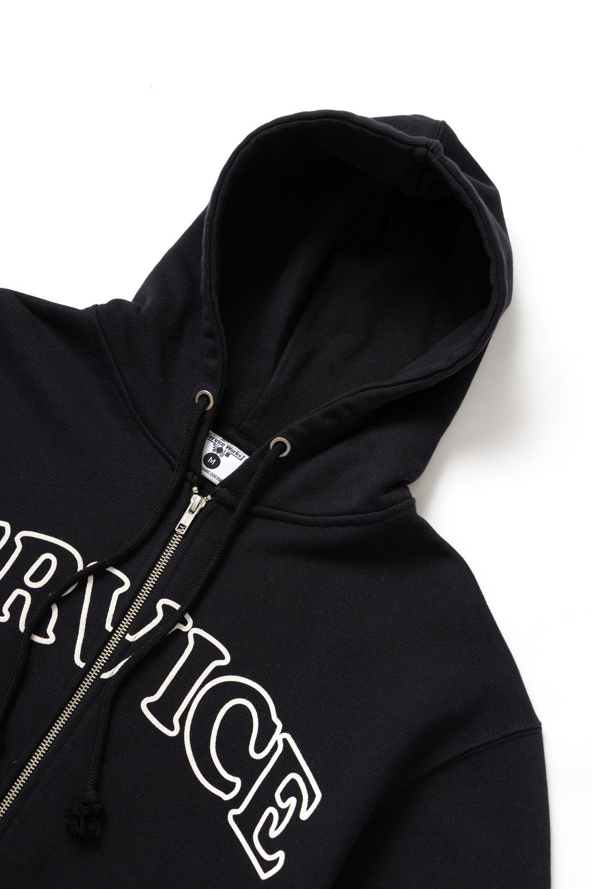 Arch Logo Zip Hoodie - Black Product Image