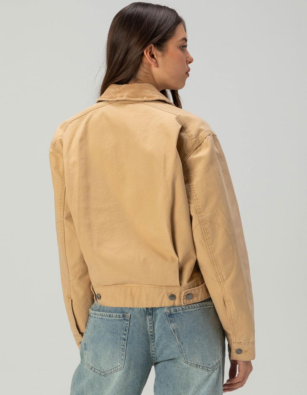 TIMBERLAND Strafford Quilted Washed Canvas Womens Jacket - KHAKI Product Image