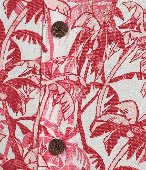 Caribbean Palm Print Short Sleeve Woven Shirt Product Image