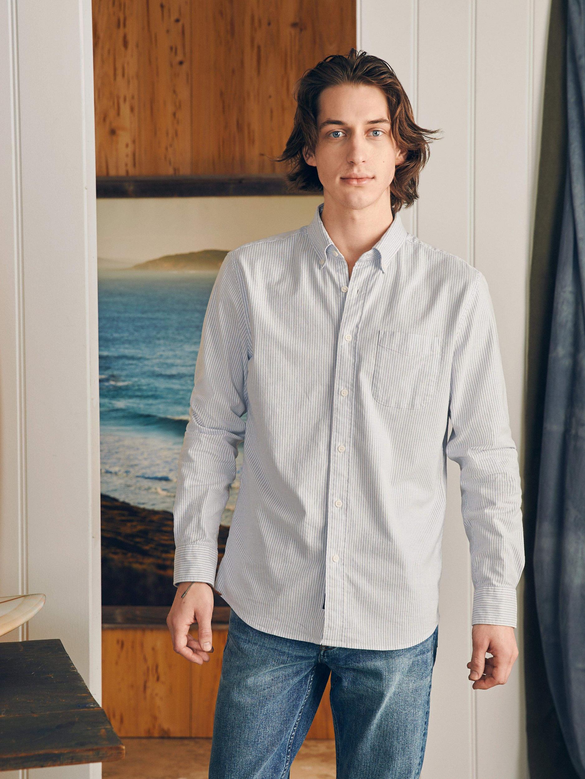 Supima Oxford Shirt - Classic Stripe Male Product Image