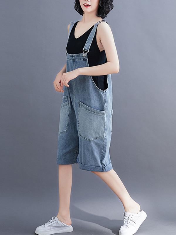 Original With Pocket Denim Overalls Product Image