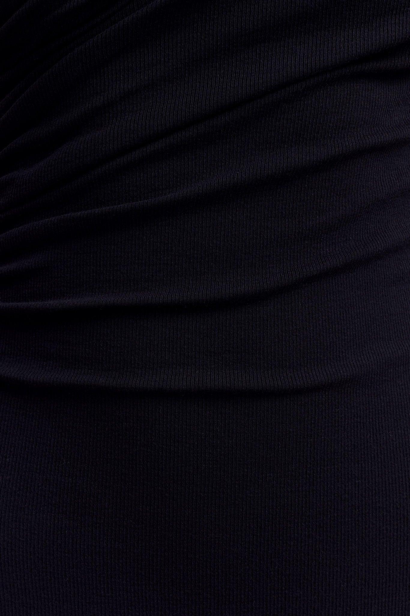 Anastasia One Shoulder Modal Midi Dress - Black Product Image