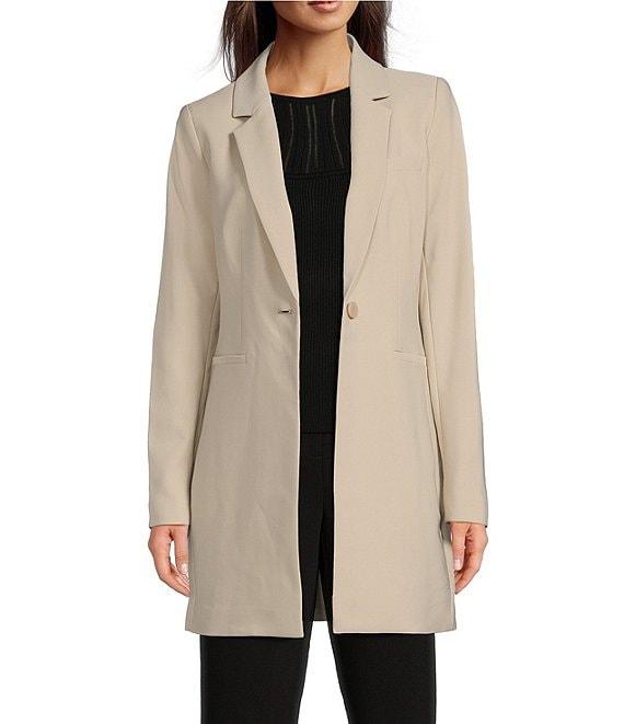 DKNY By Donna Karan Tech Tailoring Notch Lapel One-Button Topper Product Image