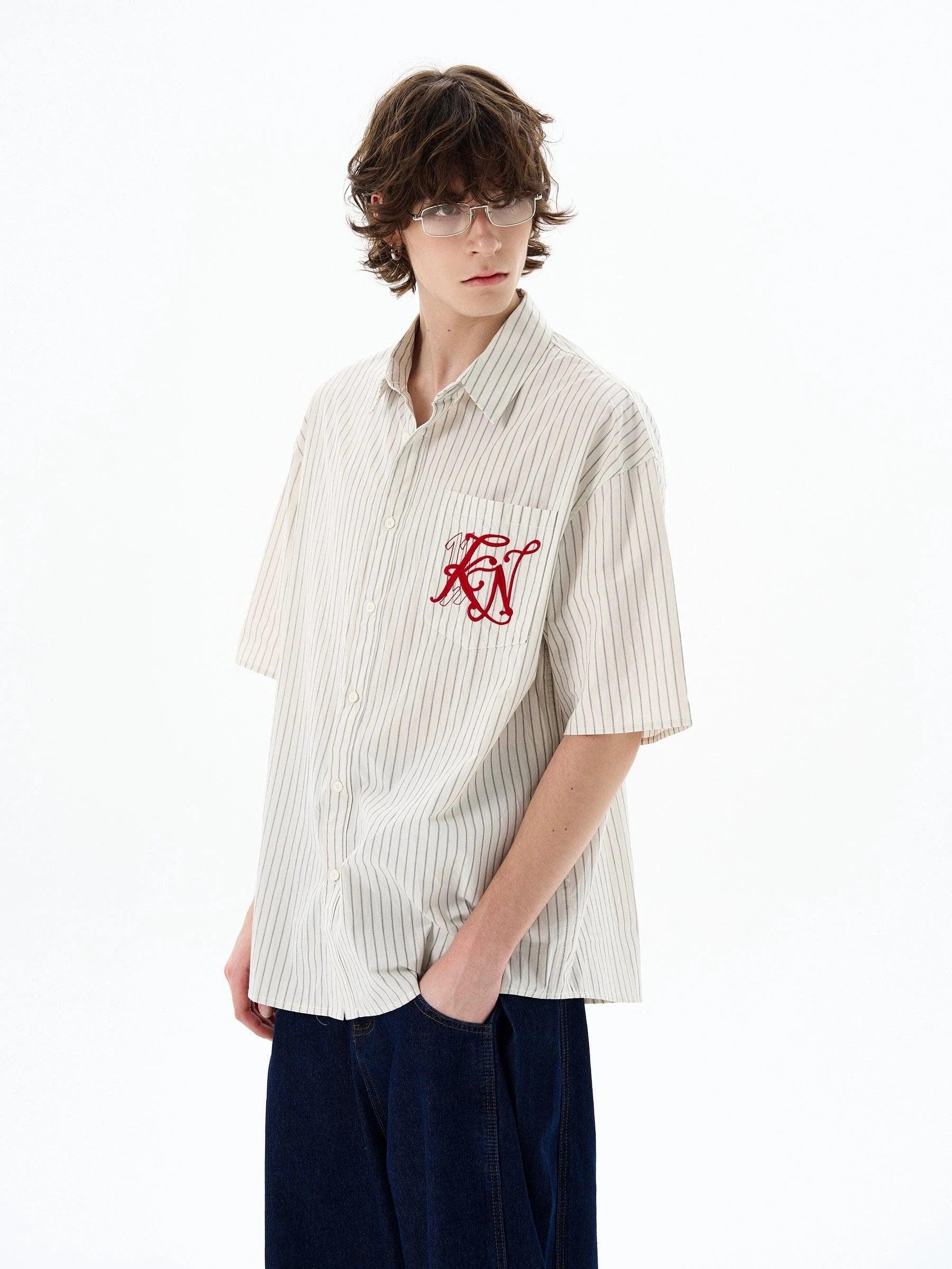RT No. 18509 STRIPED BUTTON-UP SHORT SLEEVE Product Image