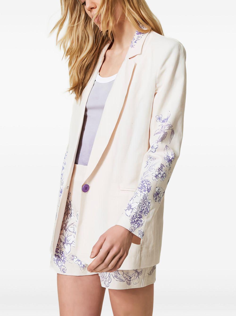 floral-print blazer Product Image