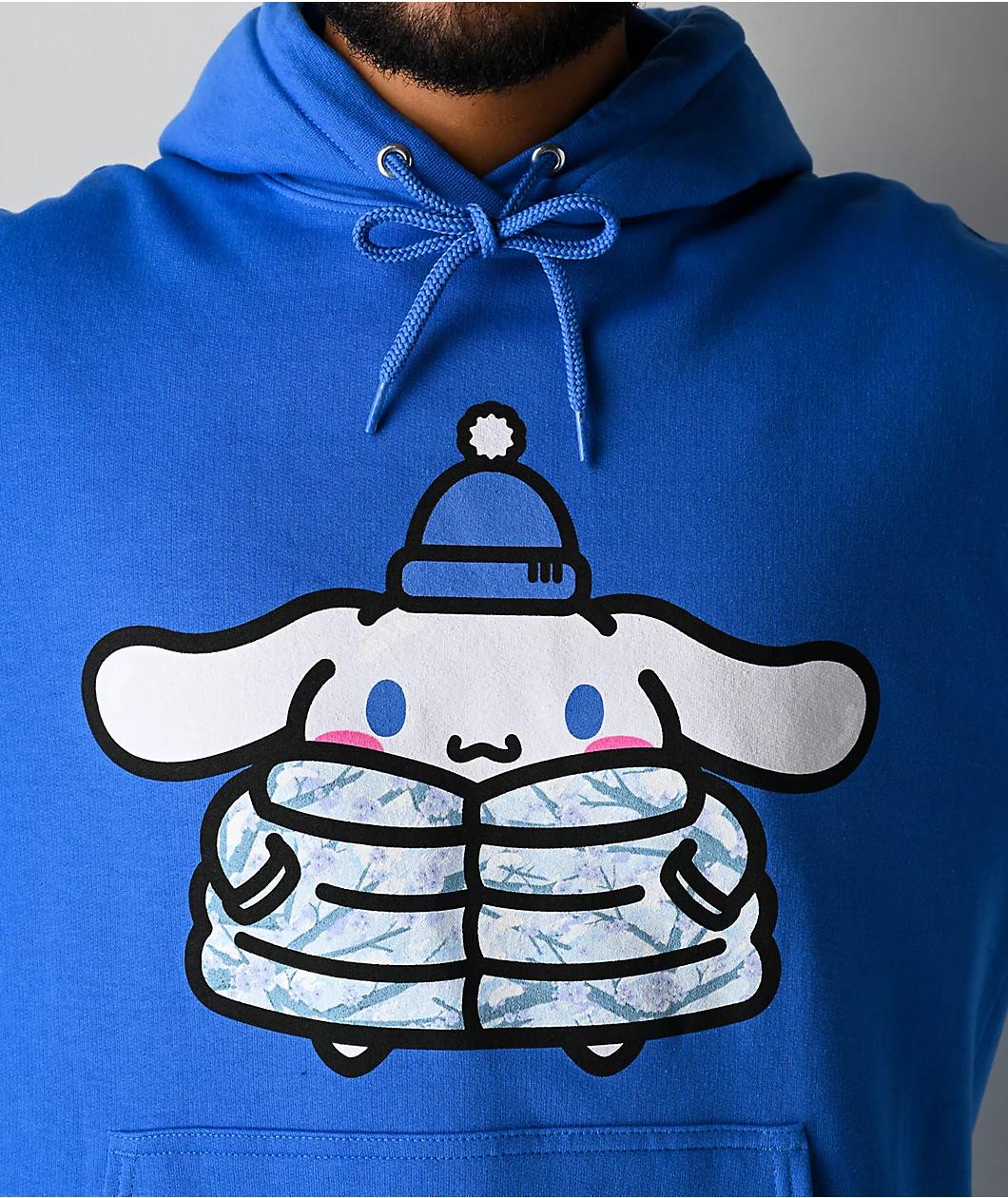 Hello Kitty® and Friends | A.LAB Cinnamoroll™ Camo Puffer Blue Hoodie Product Image