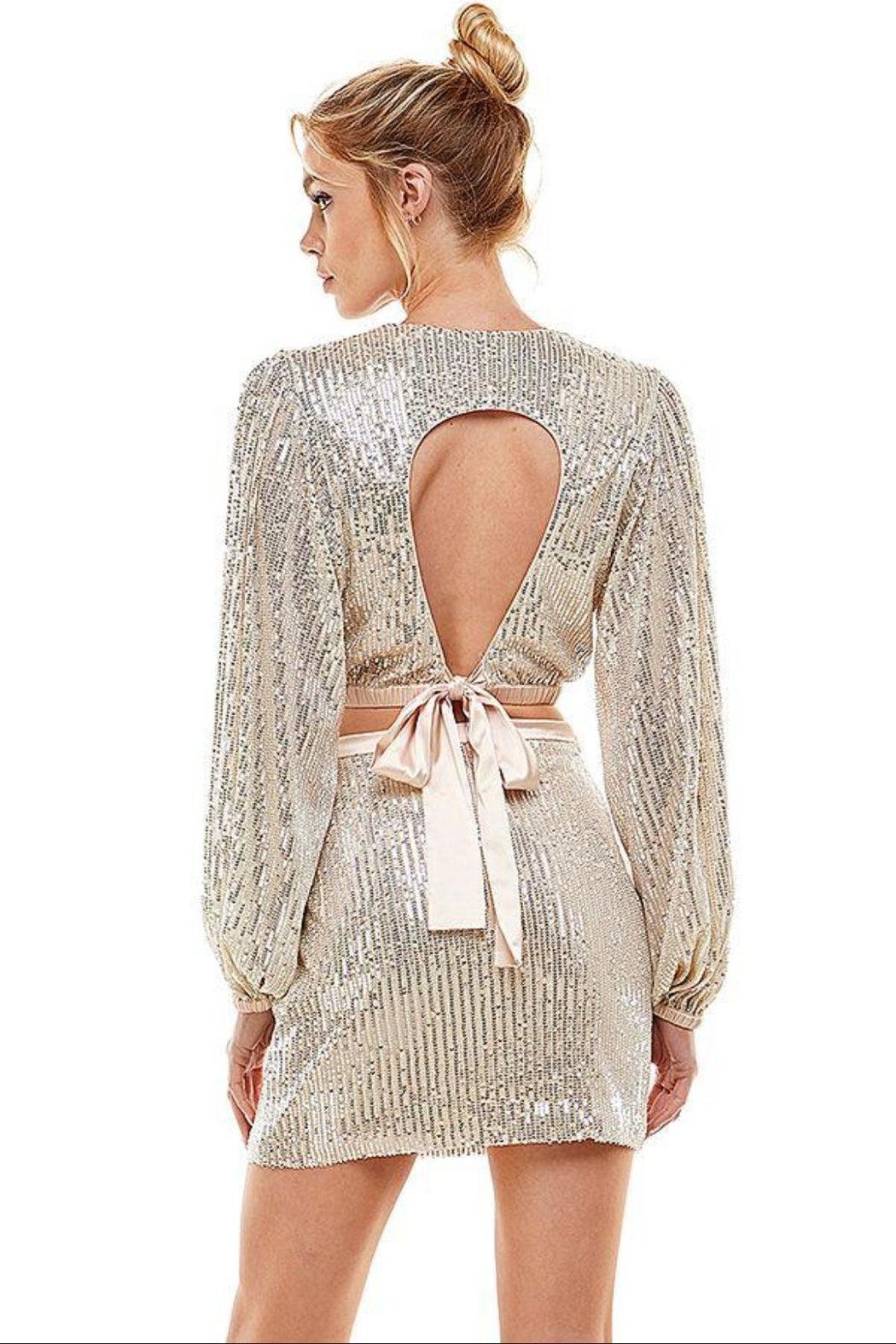 Sequin Skirt Set Product Image