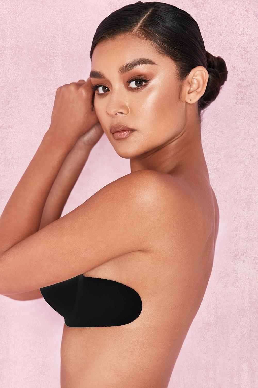  strapless backless moulded sticky bra - black Product Image