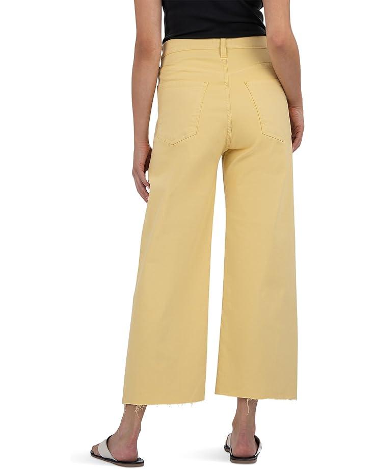 Meg High-Rise Fab Ab Wide Leg Raw Hem in Biscuit Product Image