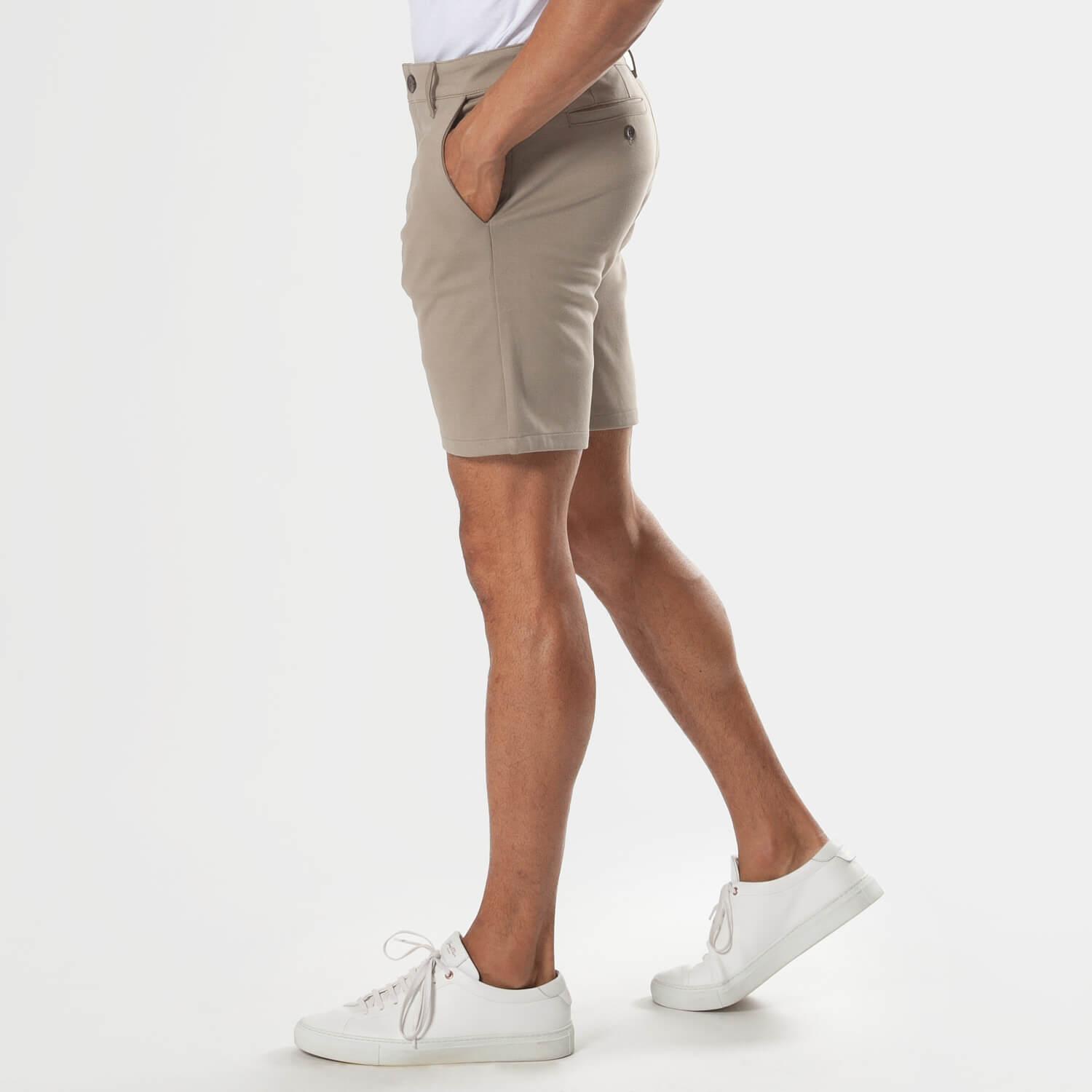 7" Khaki Comfort Knit Chino Shorts Product Image