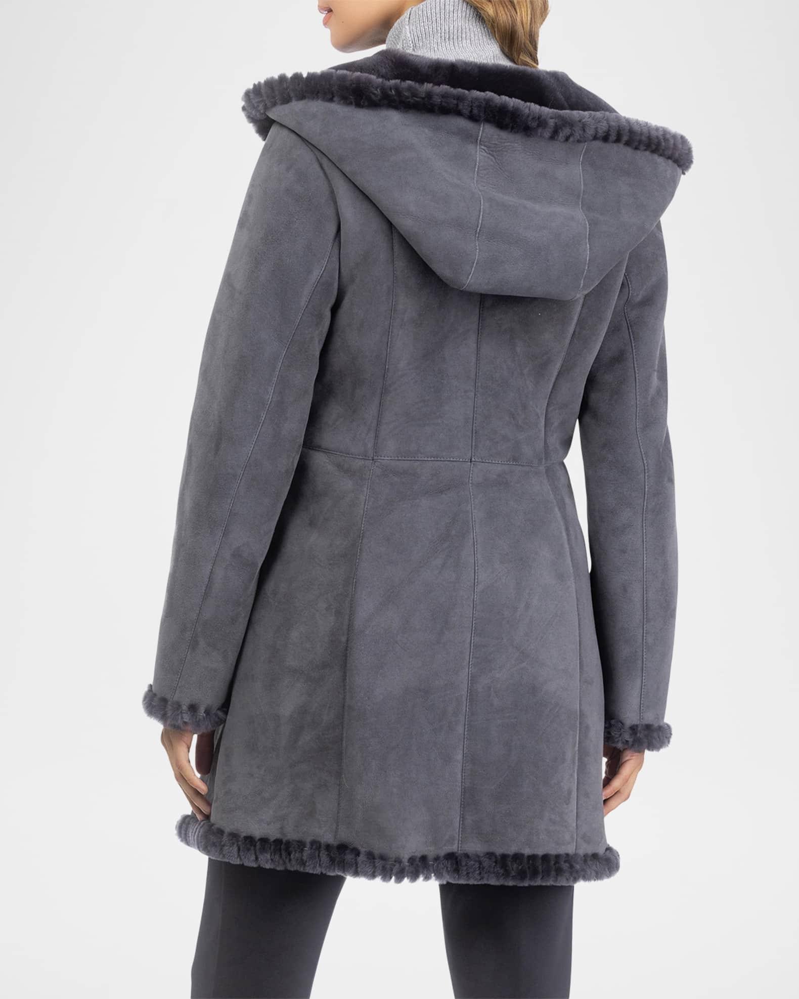 Merino Shearling Lamb Parka With Whipstitch Trim Product Image