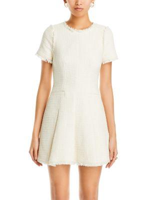 Nova Fringe Trim Bouclé Mini Dress Product Image