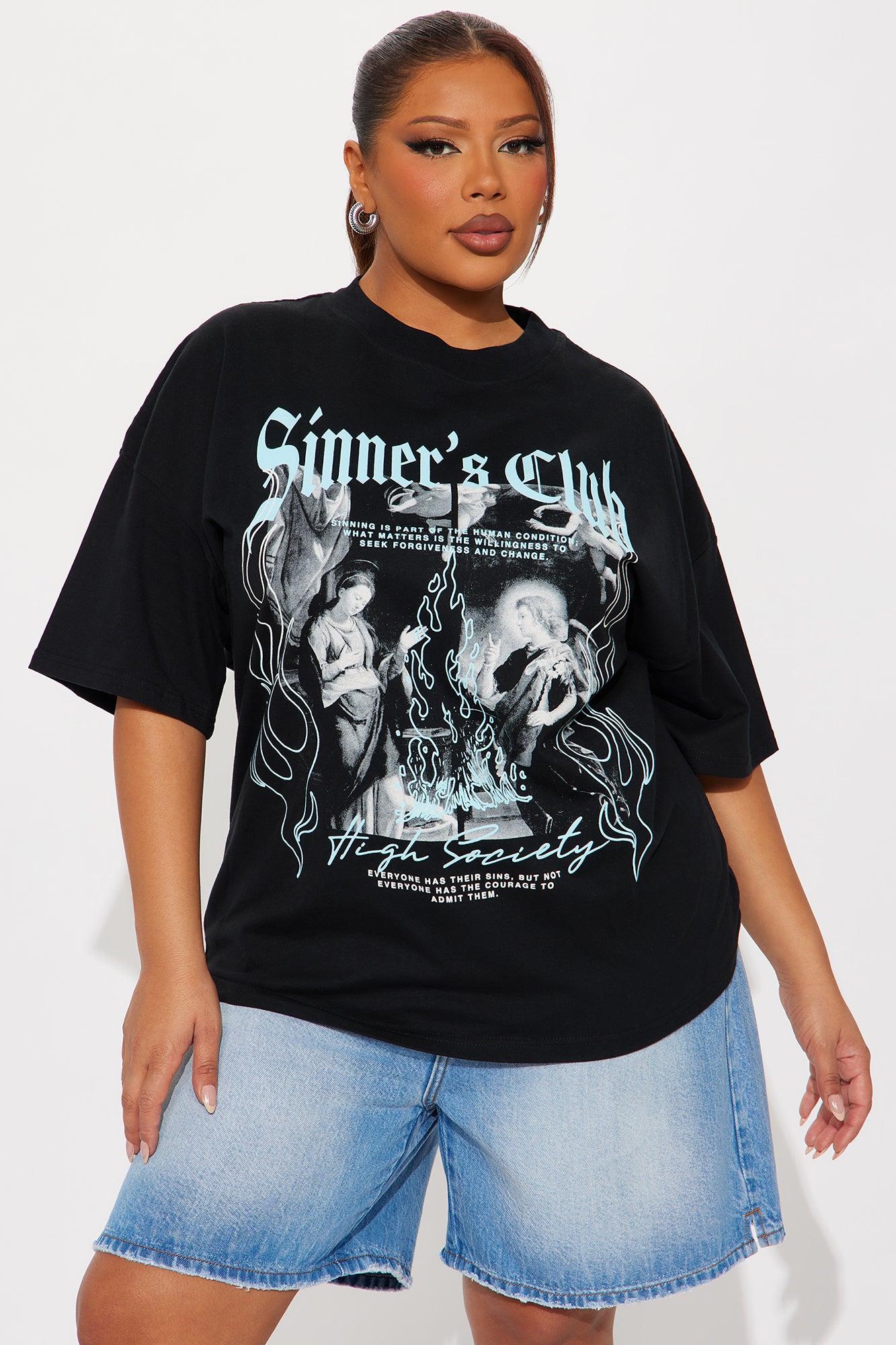 Sinners Club Tee - Black Female Product Image