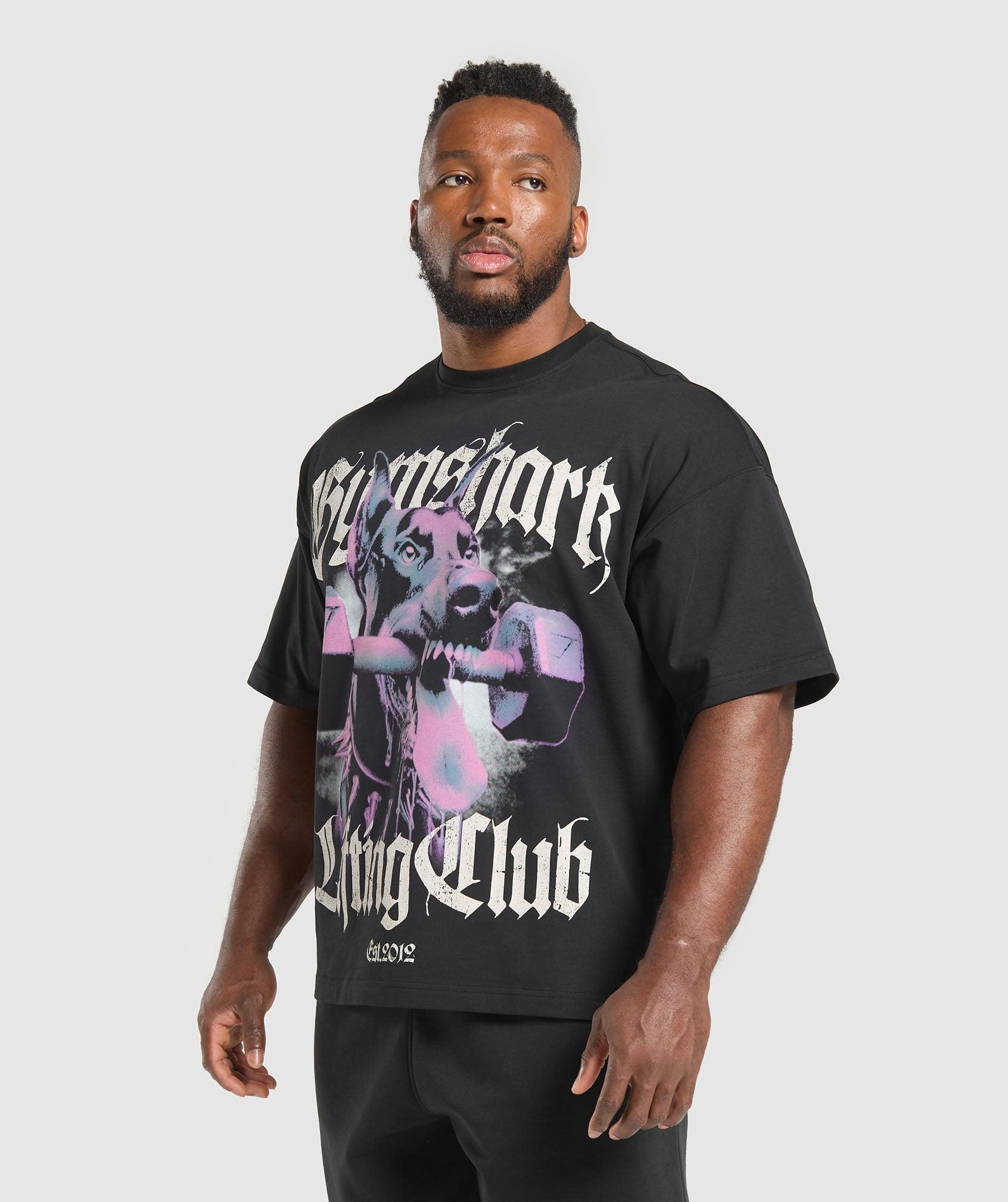 Gymshark Doberman Graphic T-Shirt - Black Male Product Image