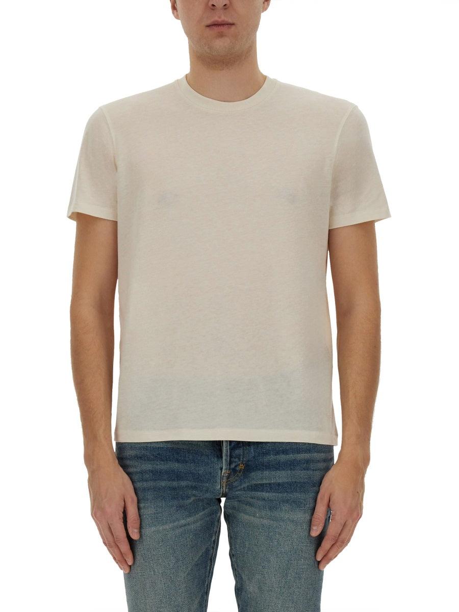TOM FORD Stretch Cotton & Modal Jersey T-shirt In White Product Image