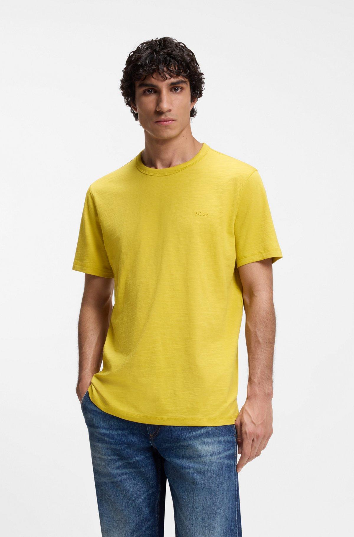 Slub-cotton T-shirt with logo detail Product Image