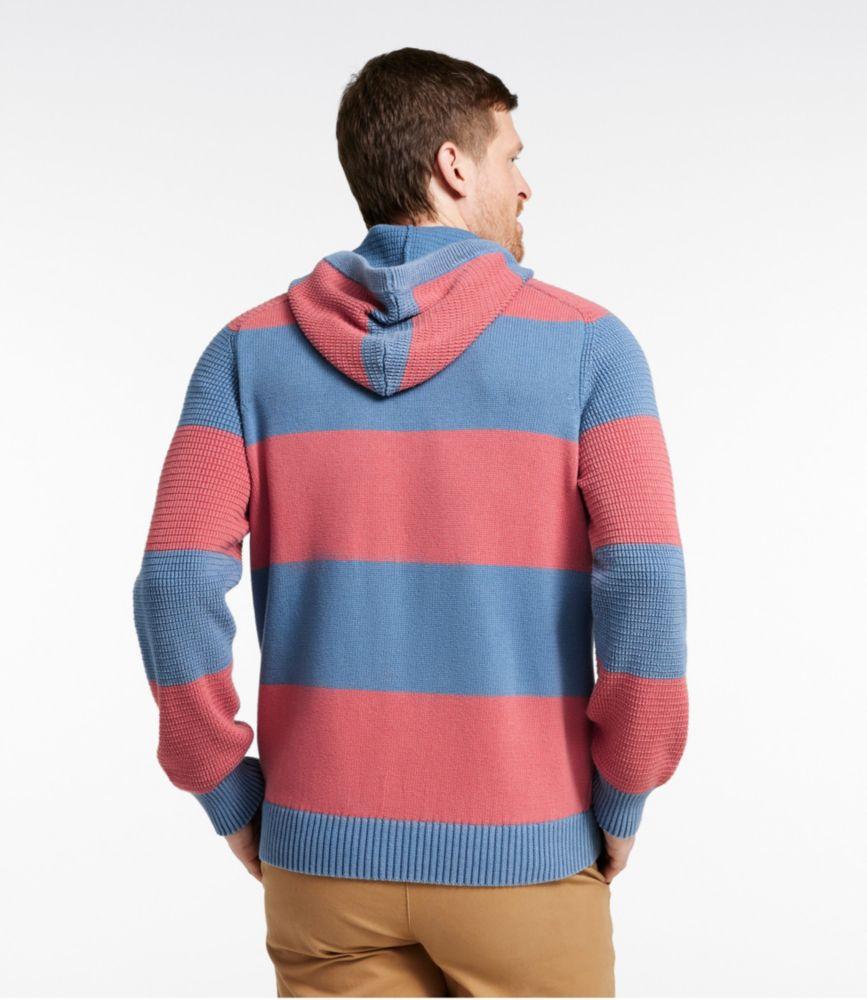 Men's Sunwashed Textured Cotton Sweater, Hoodie, Stripe Product Image