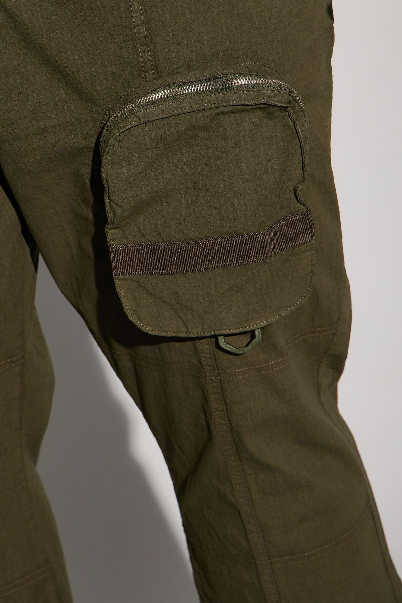 Do It Anyway Stacked Slim Flare Pants - Olive Product Image