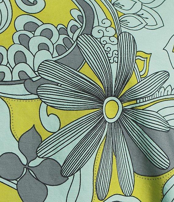 Bryn Walker Organic Cotton Poplin Gianna Floral Round Neck Long Sleeve Shirt Product Image