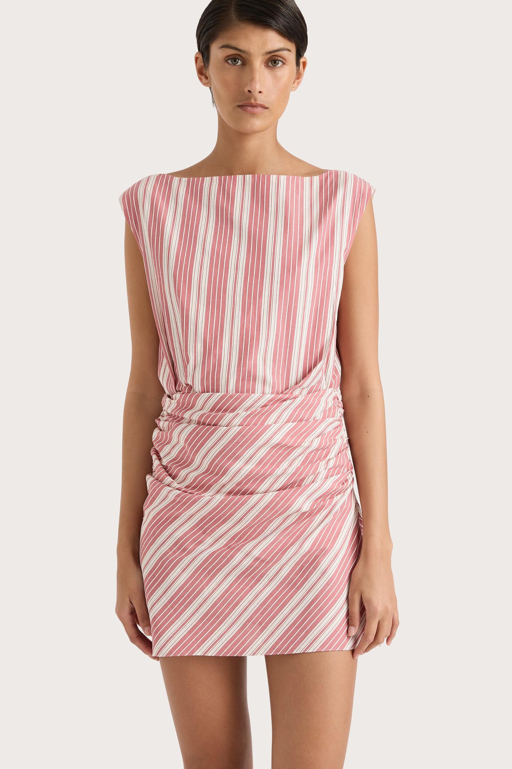Reign Mini Dress Cherry Stripe - Final Sale Product Image