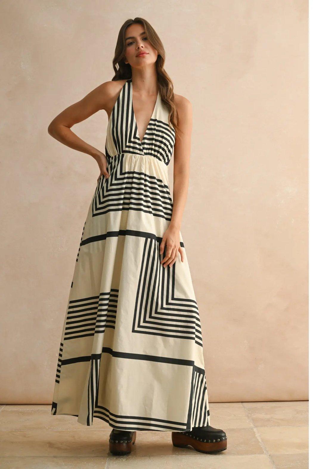 Geo Halter Dress Product Image