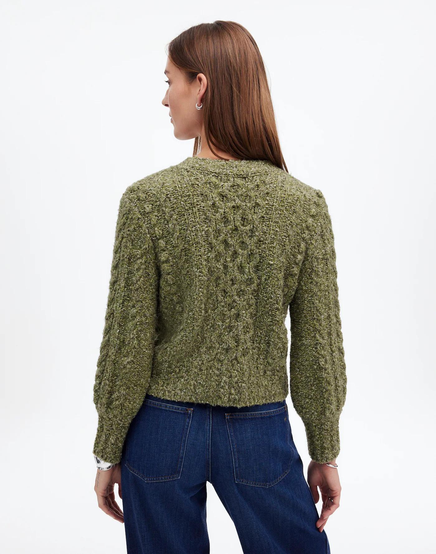 Cable V-Neck Cardigan Product Image