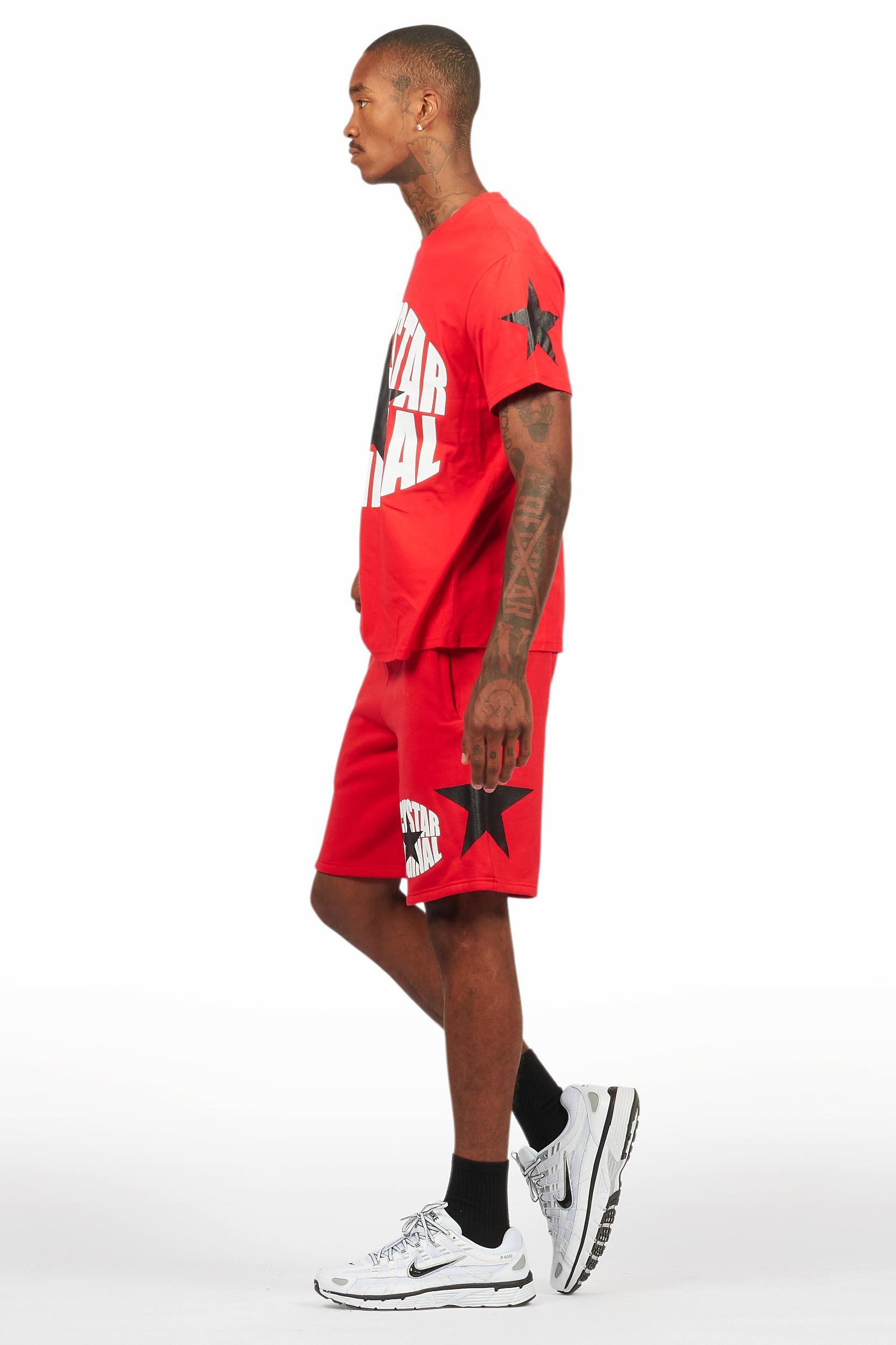 States Red/White Short Set Male Product Image