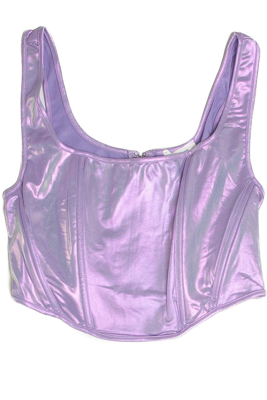Lavender Iridescent Corset Style Tank Product Image