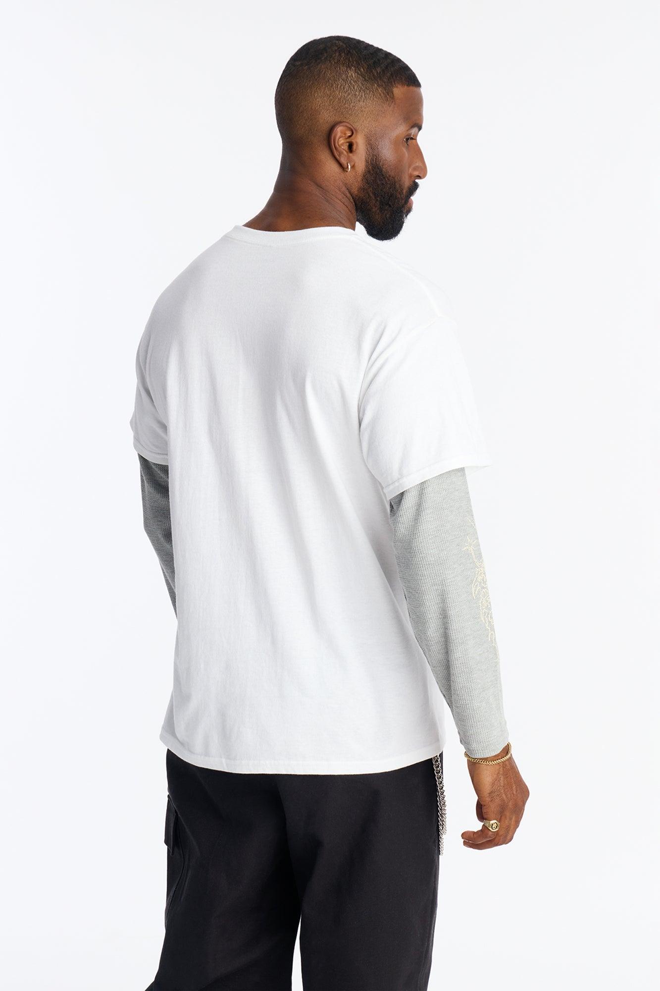 Angelic Thermal Twofer Tee - White/combo Product Image