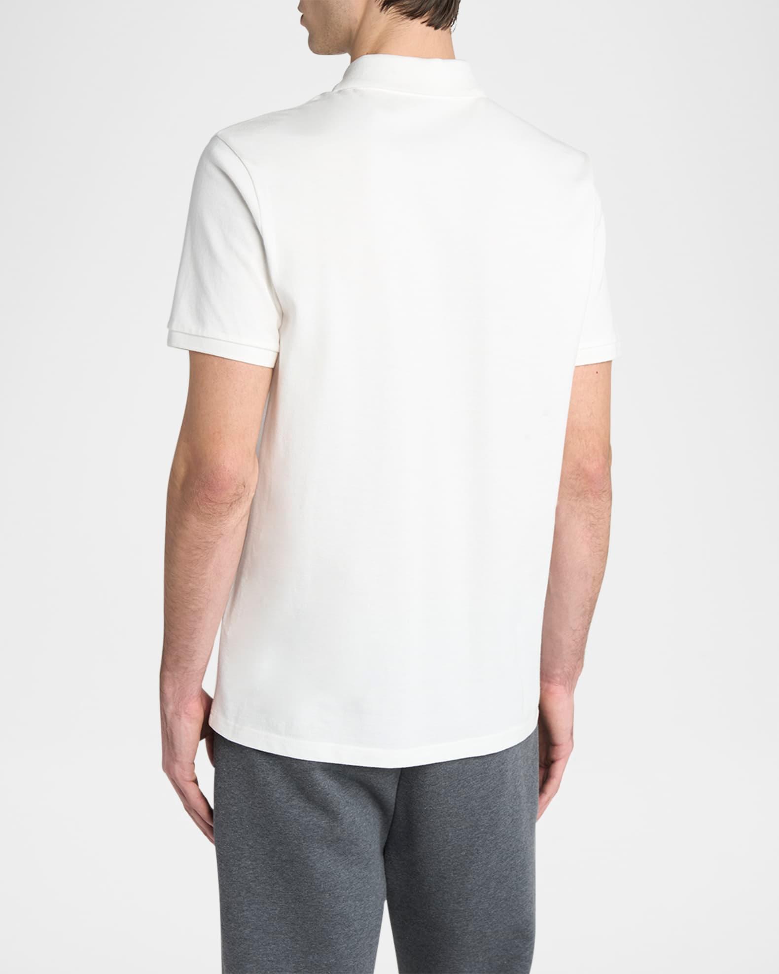 Men's Leather-Emblem Polo Shirt Product Image