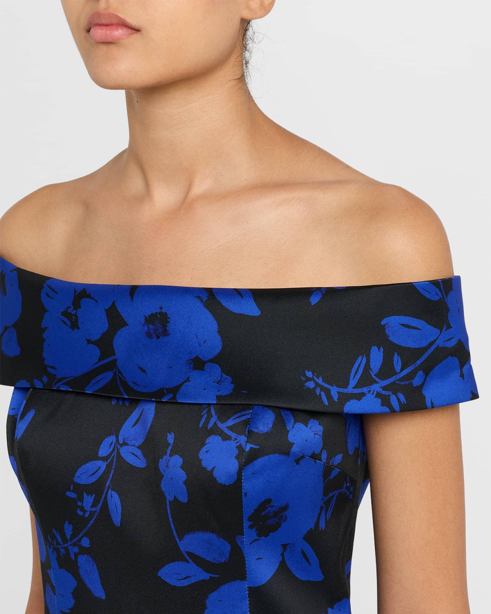 Off-Shoulder Mikado Column Gown Product Image