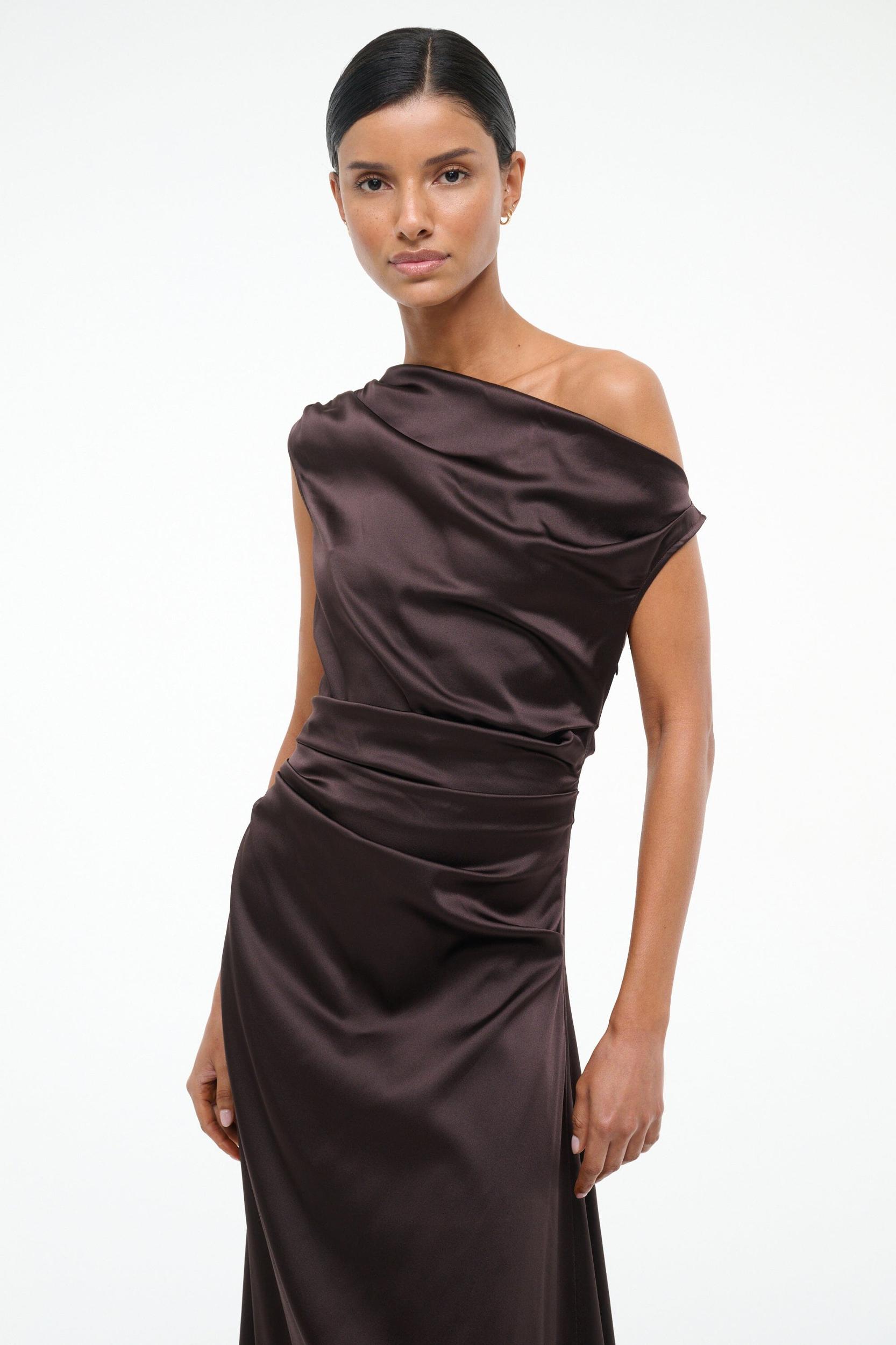 PHARE SILK DRESS | EARTH Product Image