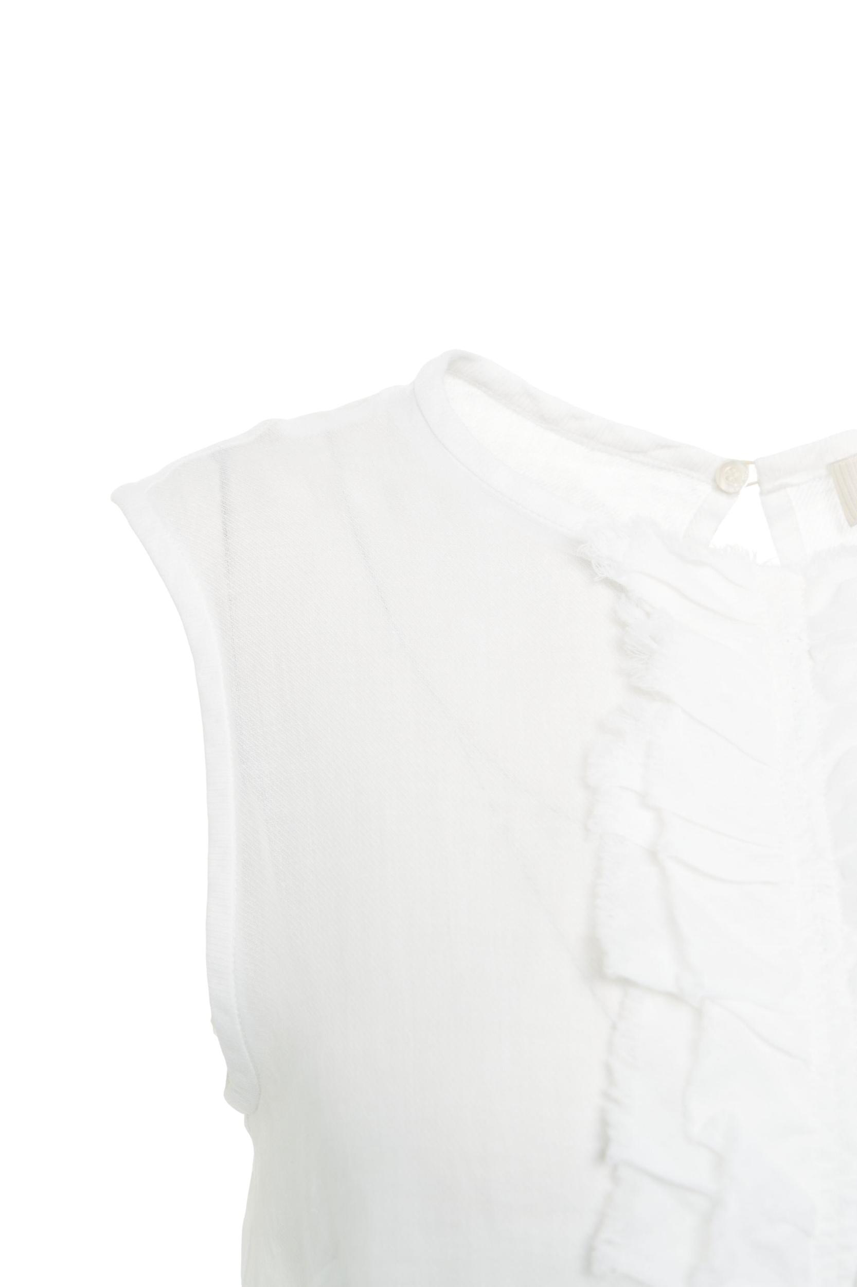 Ramie blouse with ruffles Product Image