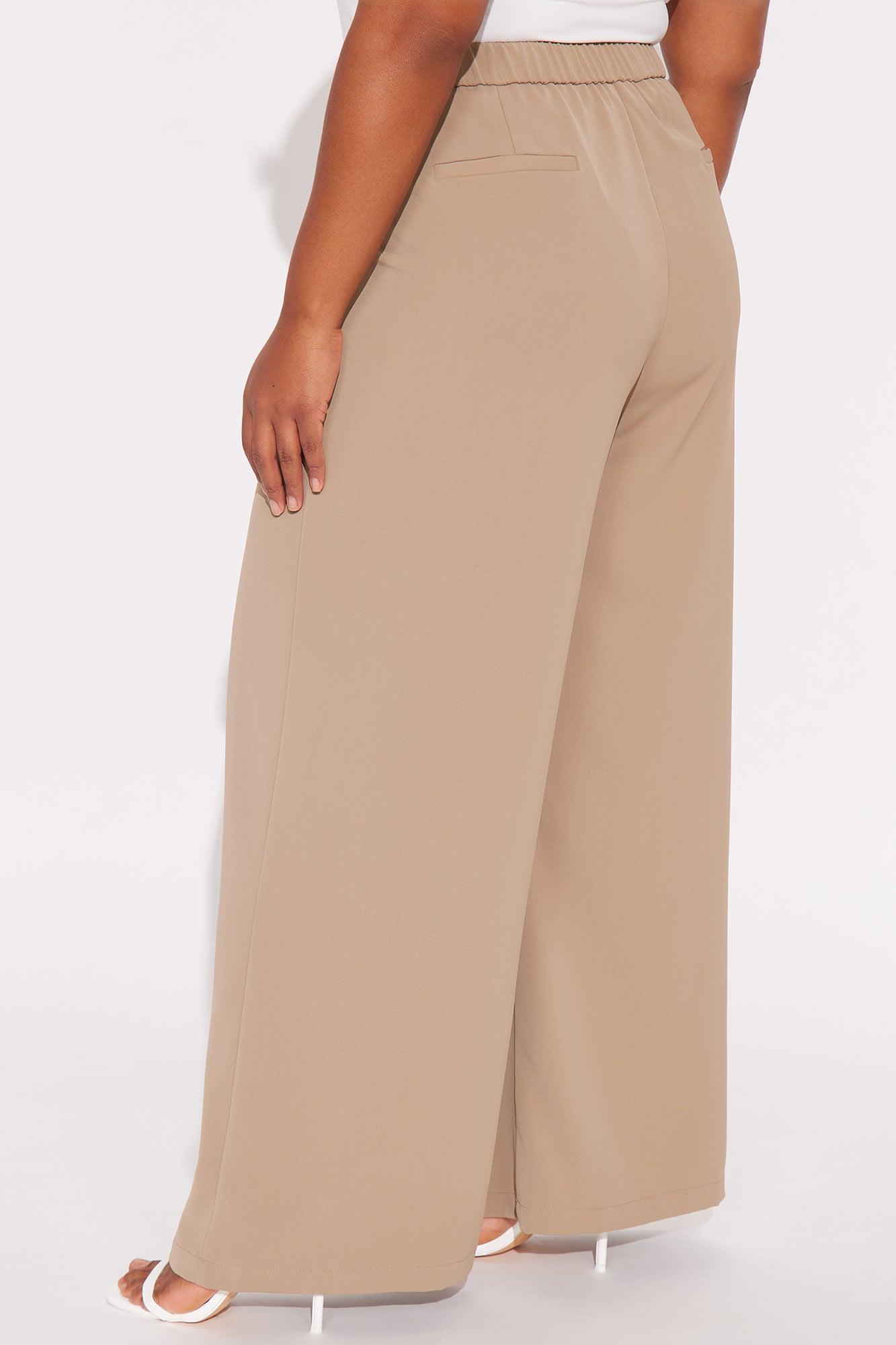 Make Your Point Wide Leg Trouser - Taupe Product Image