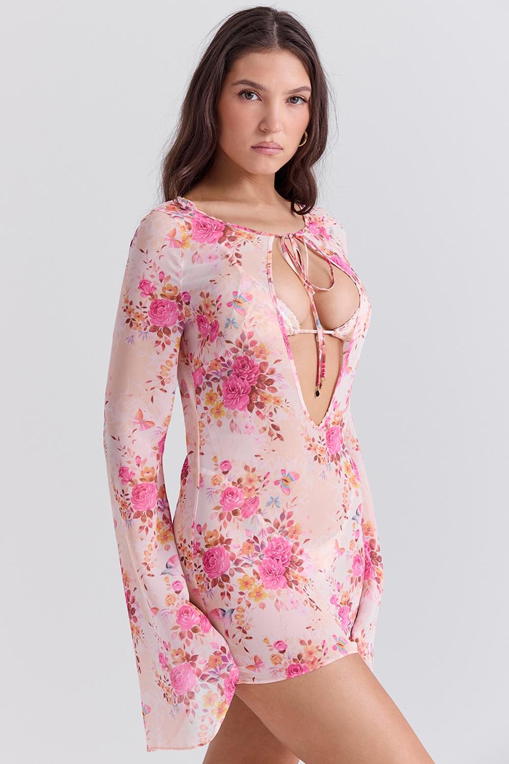 Oceana  floral print beach cover up Product Image