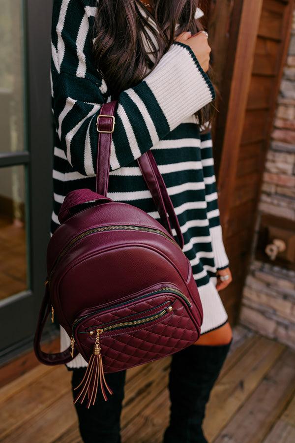 Let's Take A Trip Faux Leather Backpack Product Image