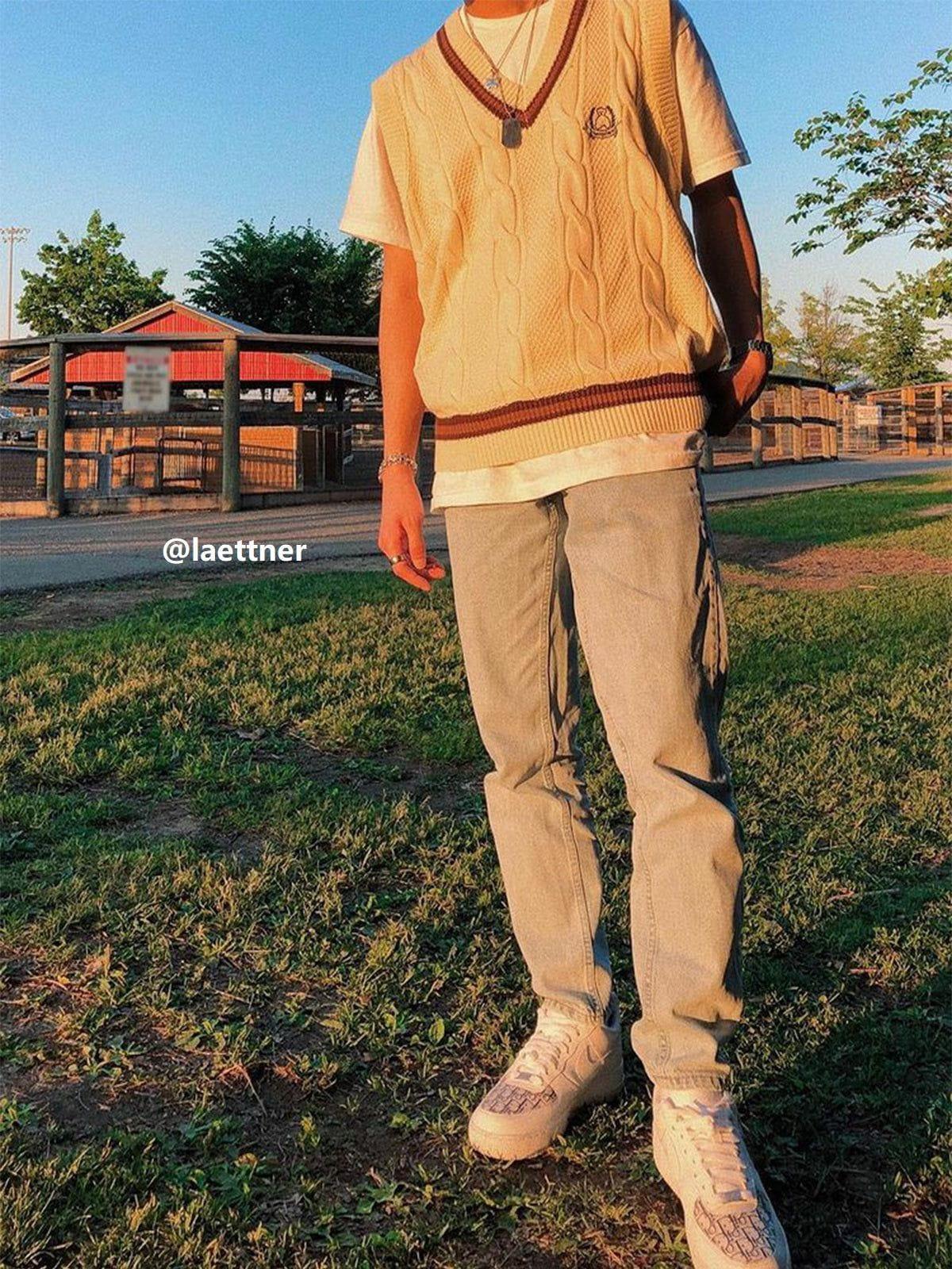 Aelfric Eden Vintage Preppy Style Knit Sweater Vest Product Image