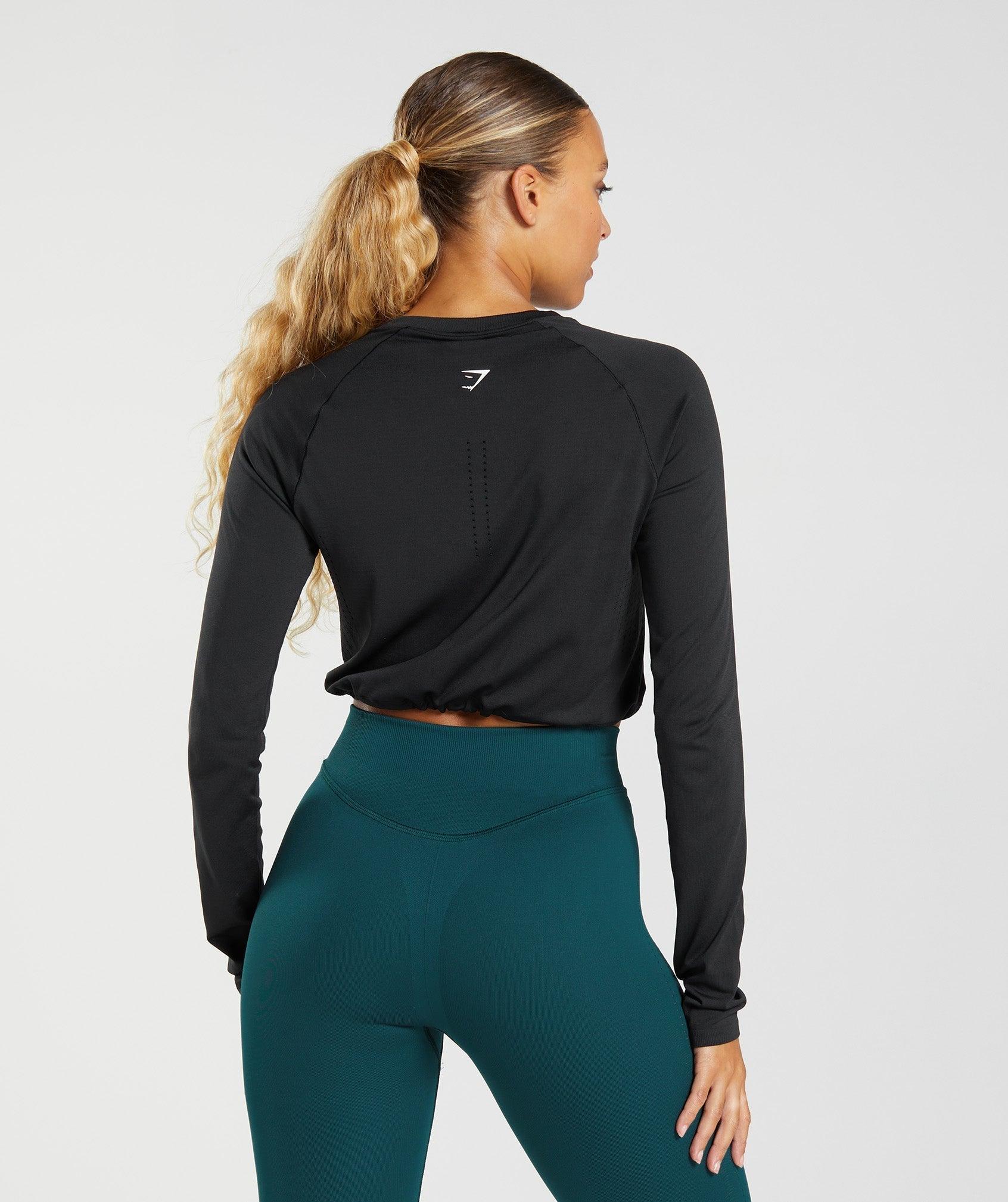 Sweat Seamless Long Sleeve Crop Top Product Image