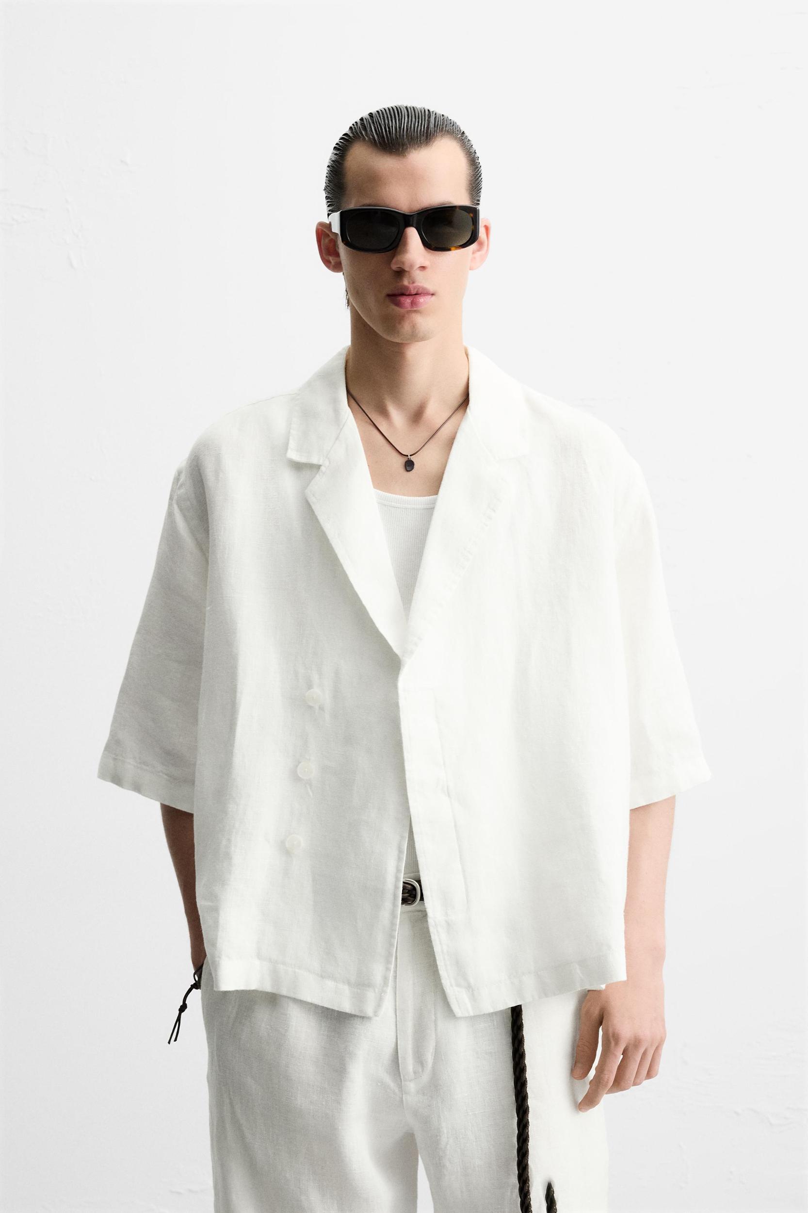 100% LINEN KIMONO SHIRT Product Image