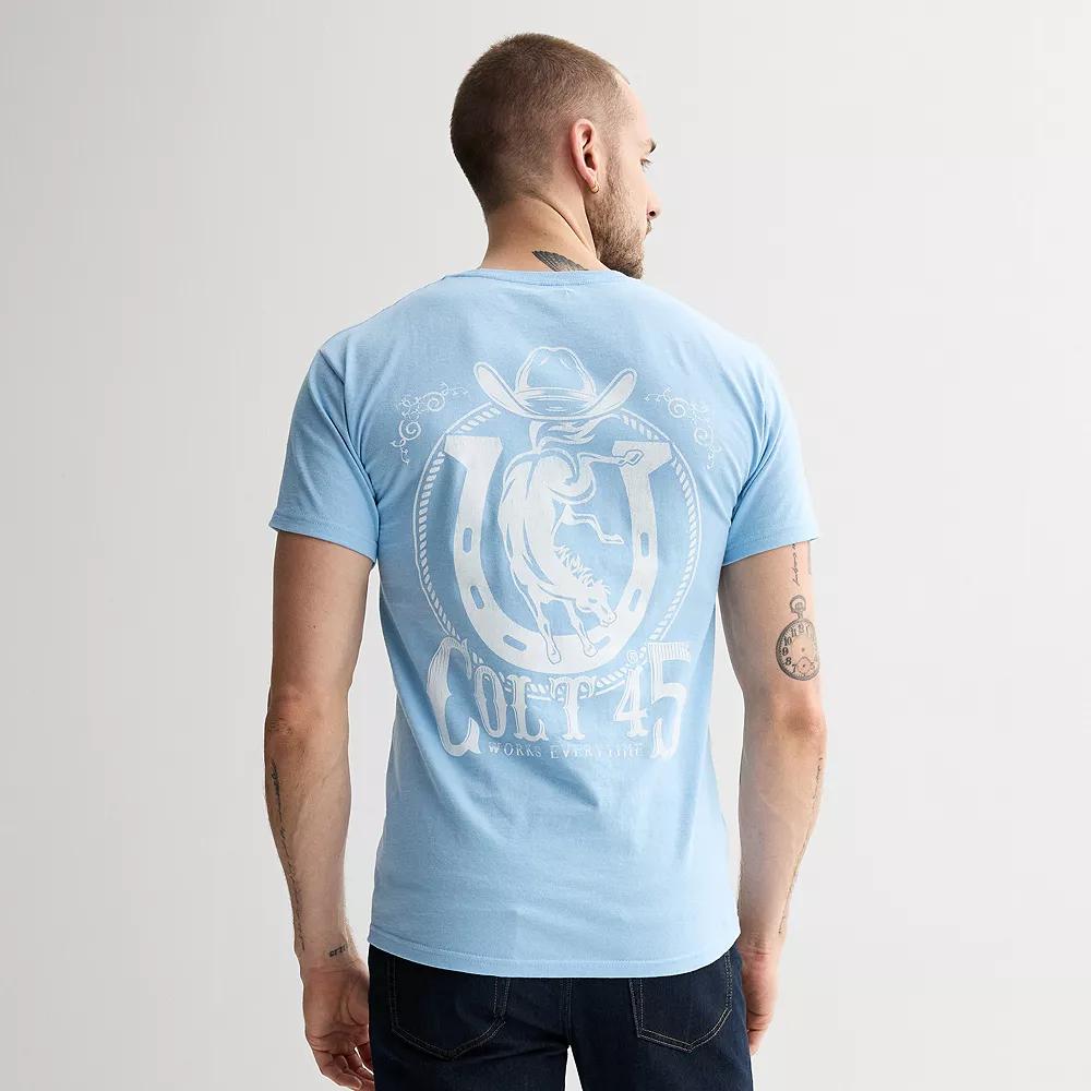 Men's Colt 45 Western Graphic Tee, Size: XL, Blue Fog Product Image