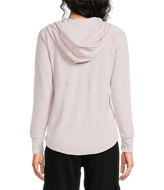 DKNY Sport by Donna Karan Long Sleeve Full Zip Mini Slub Waffle Pocketed Hoodie Product Image