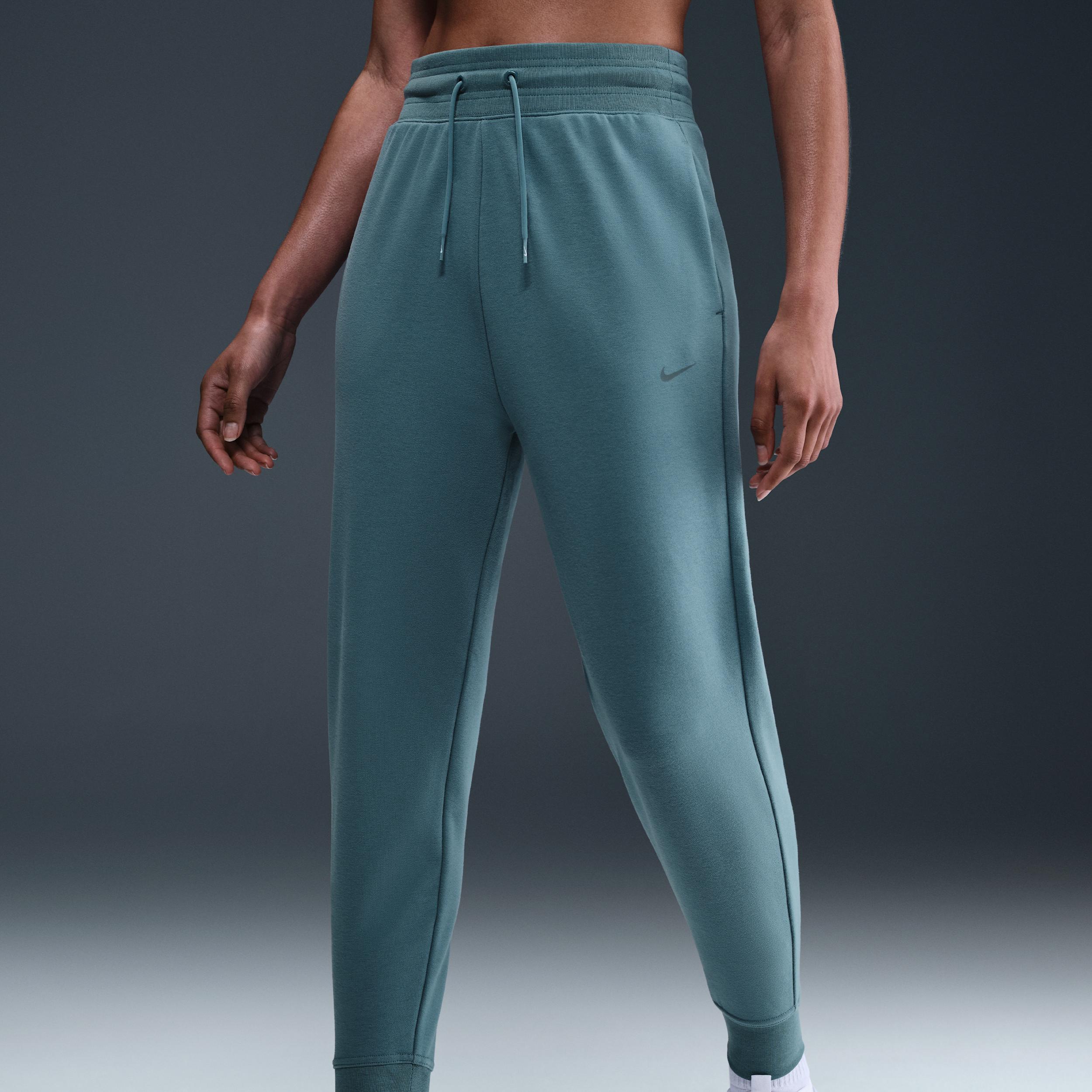 Nike Dri-FIT One Women's High-Waisted 7/8 French Terry Joggers Product Image