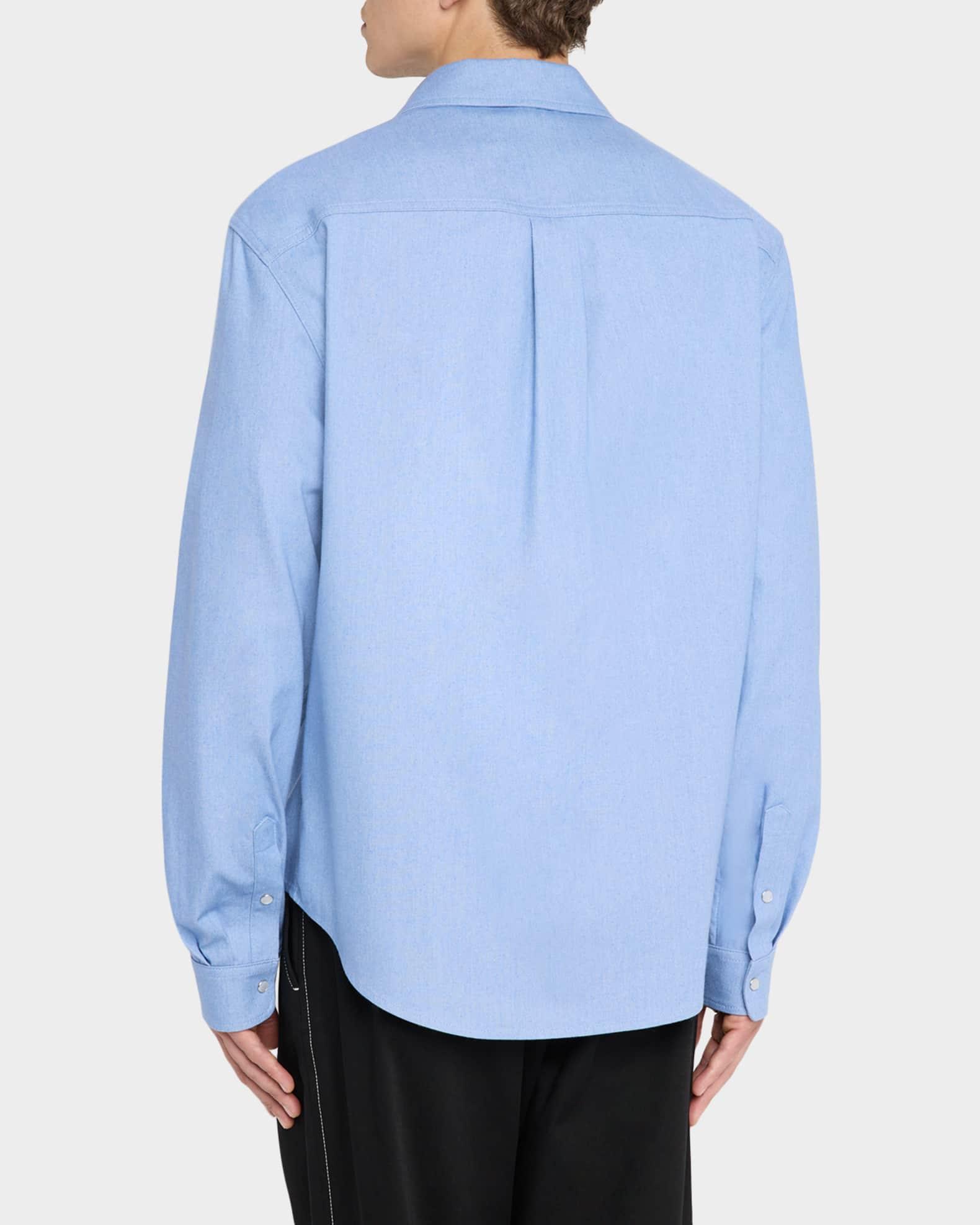 Men's Denim Point Collar Overshirt Product Image