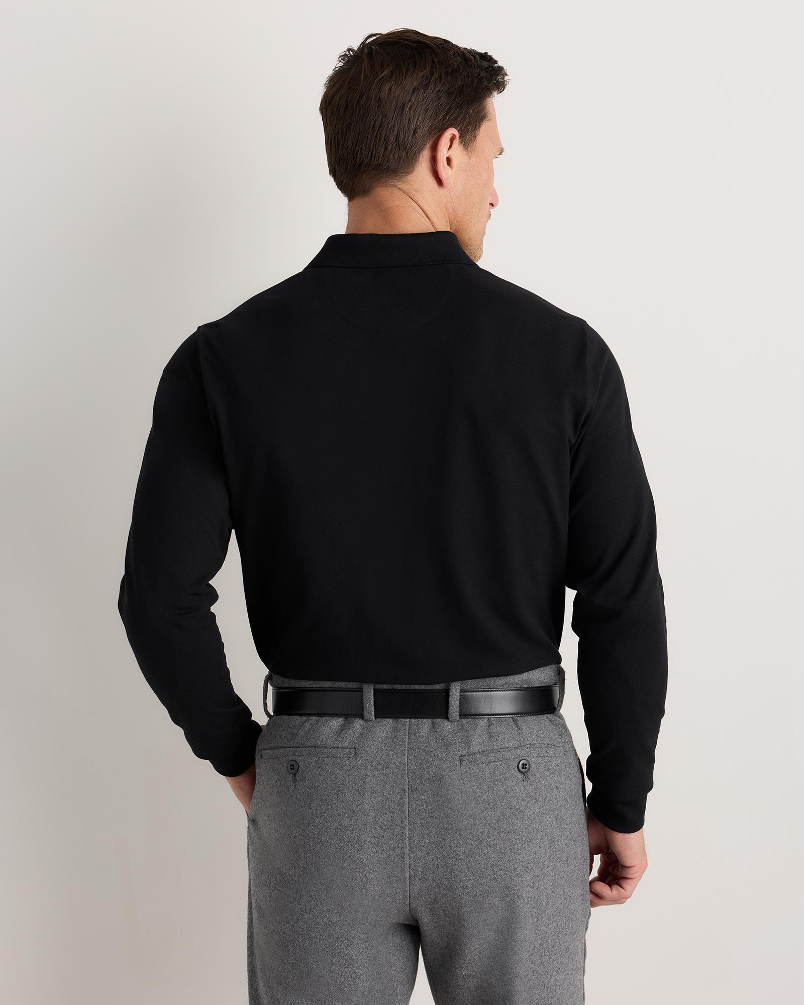 Quince | Men's Long Sleeve Pique Polo Organic Cotton Product Image