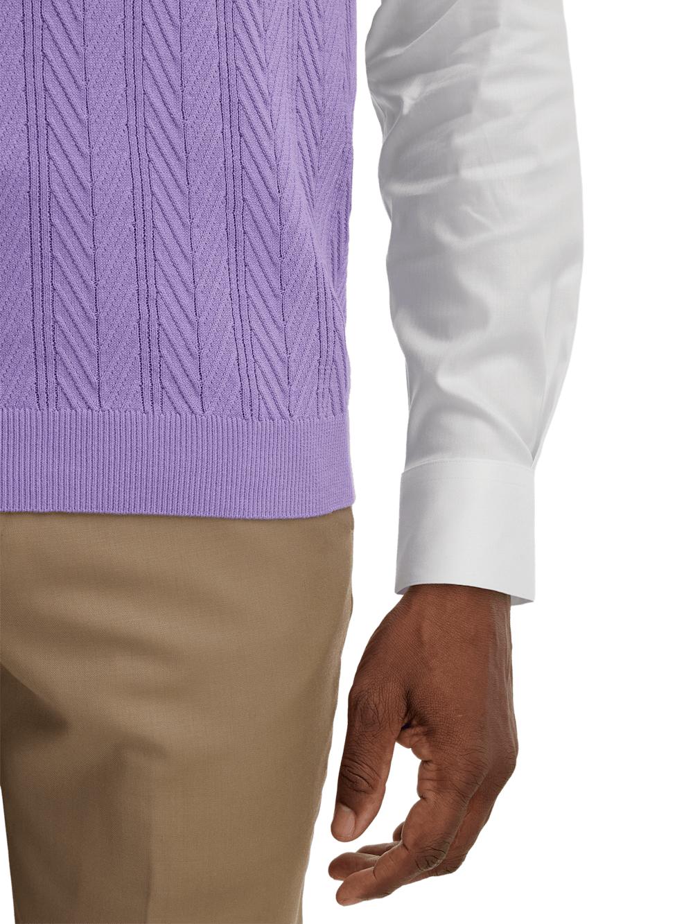 Cotton V-neck Vest - Purple Product Image