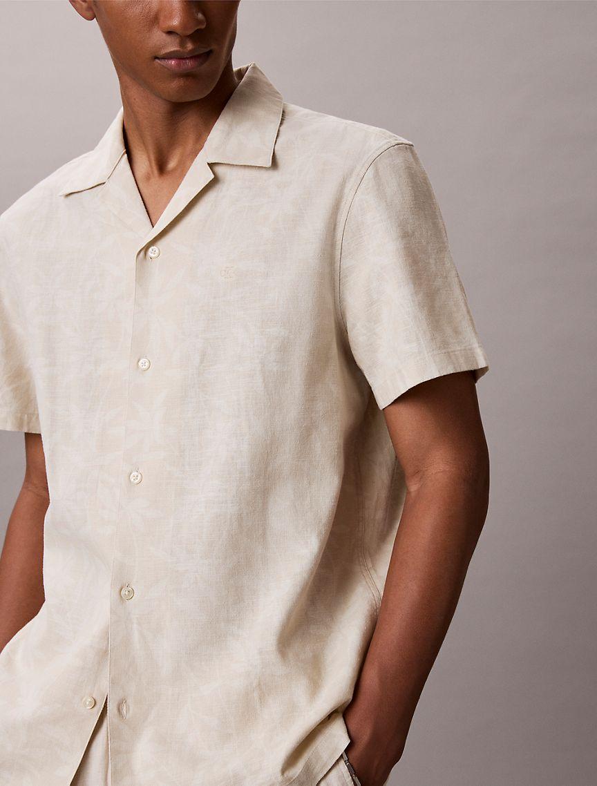 Linen Cotton Camp Collar Easy Shirt Product Image