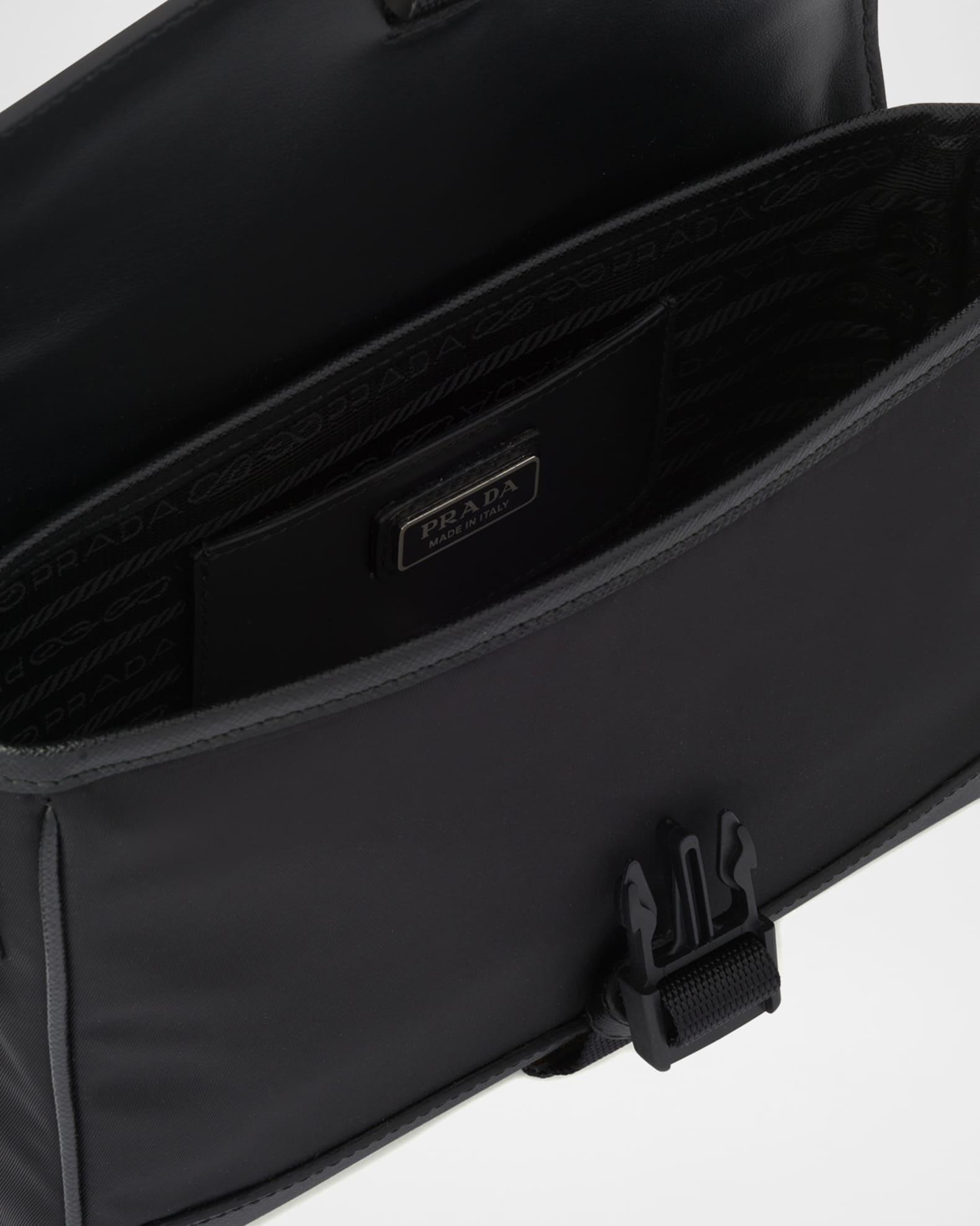 Men's Saffiano Leather and Nylon Crossbody Bag Product Image