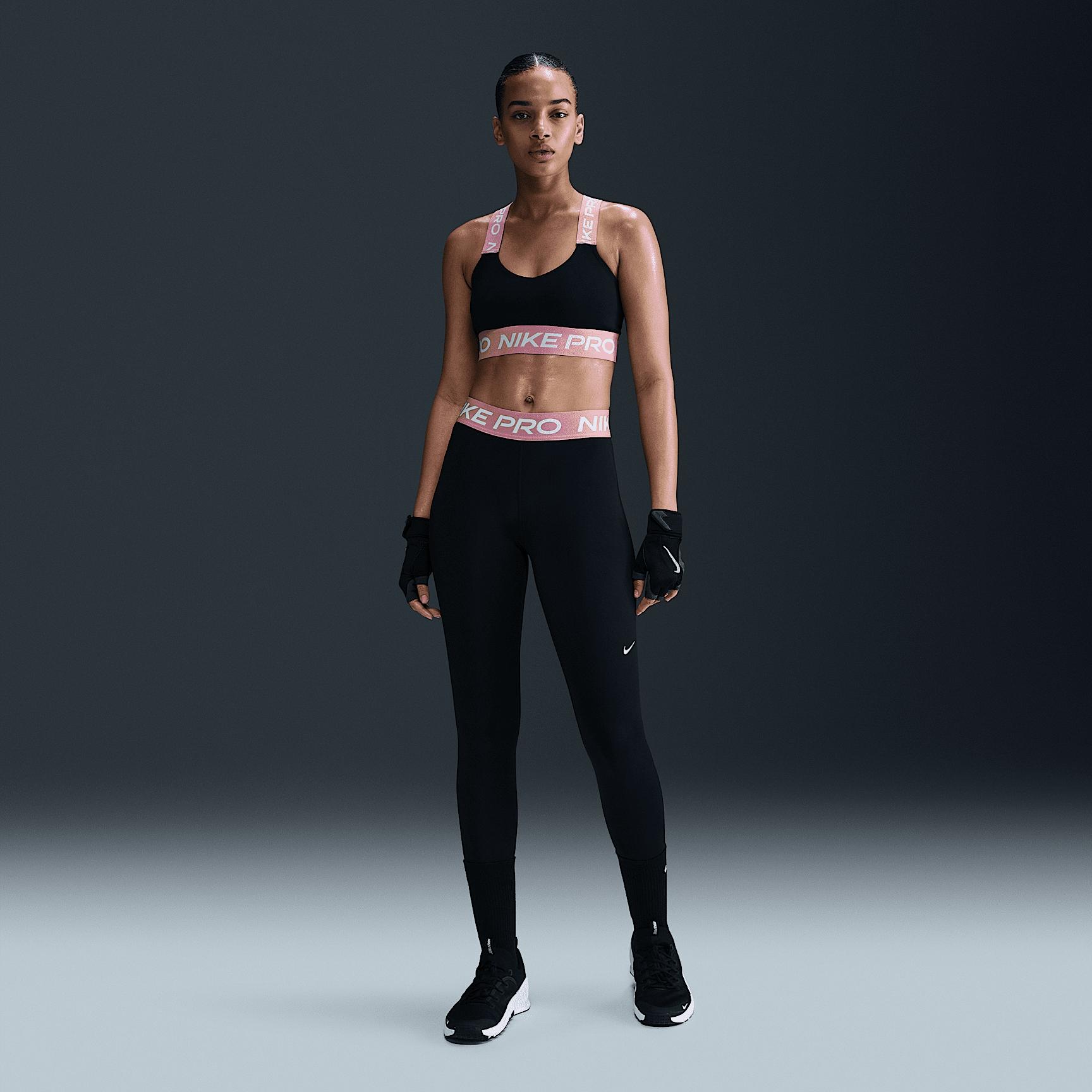 Women's Nike Pro Mid-Rise Mesh-Paneled Leggings Product Image
