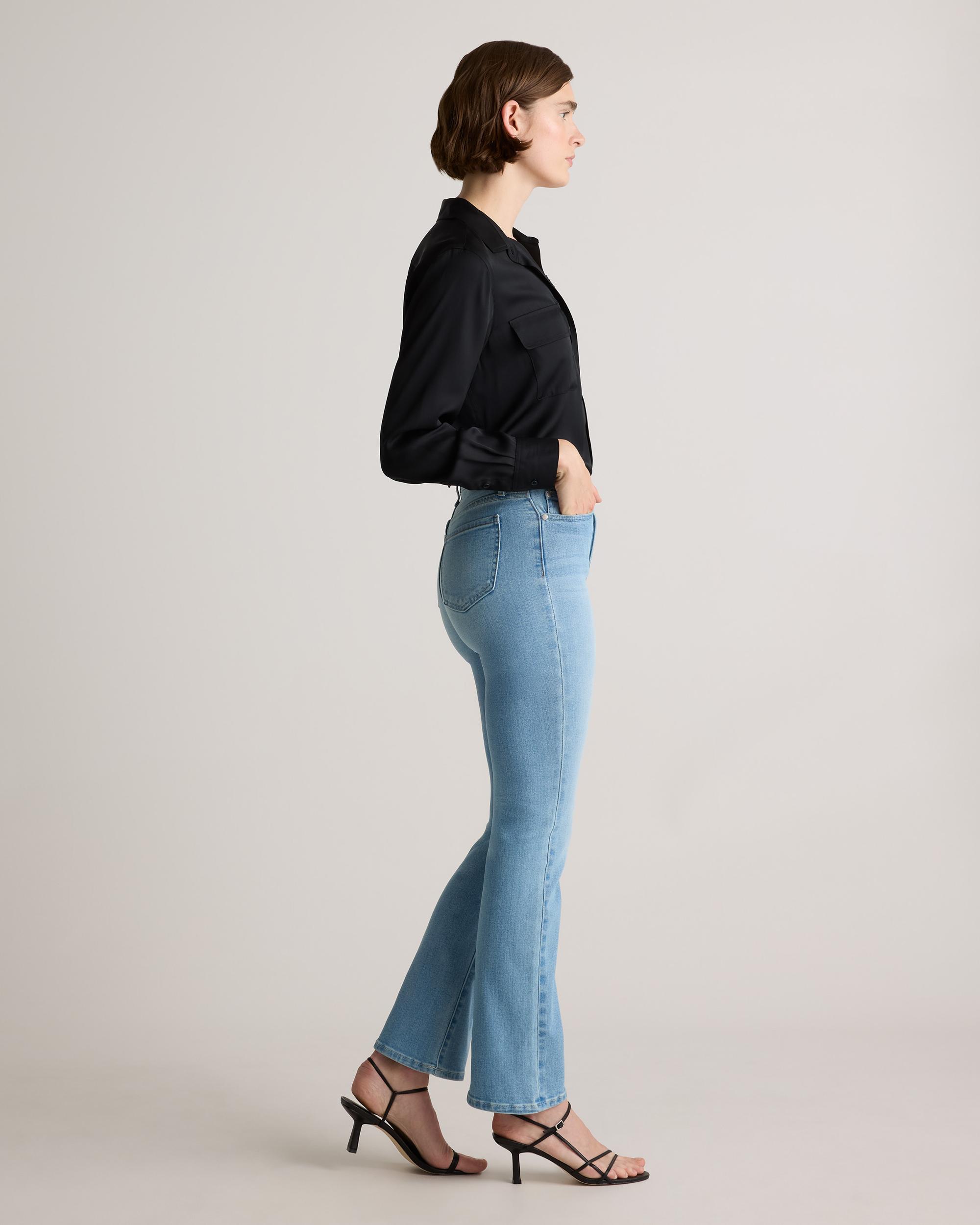 Quince | Women's Bella Stretch Kick Flare Jeans Organic Cotton Product Image